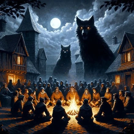 Ambiance loup garou jeu théâtrothérapie